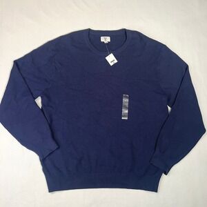 Macy's Mode of One Men's Navy Crewneck Boxy Sweater Large Caspian‎ Waters NWT